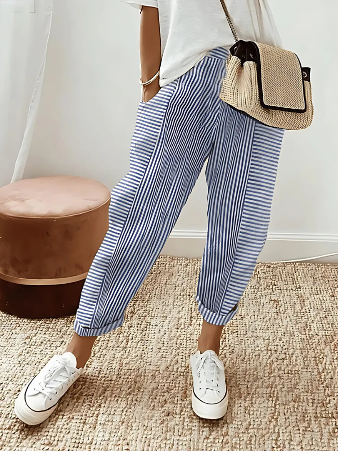 Eisley | Striped Cotton Pants