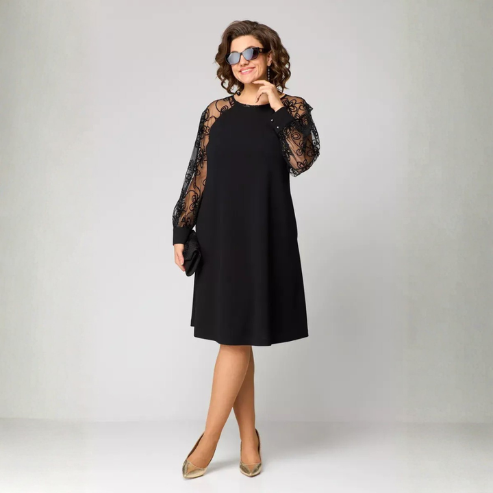 Renie | Sophisticated Lace Dress in Black