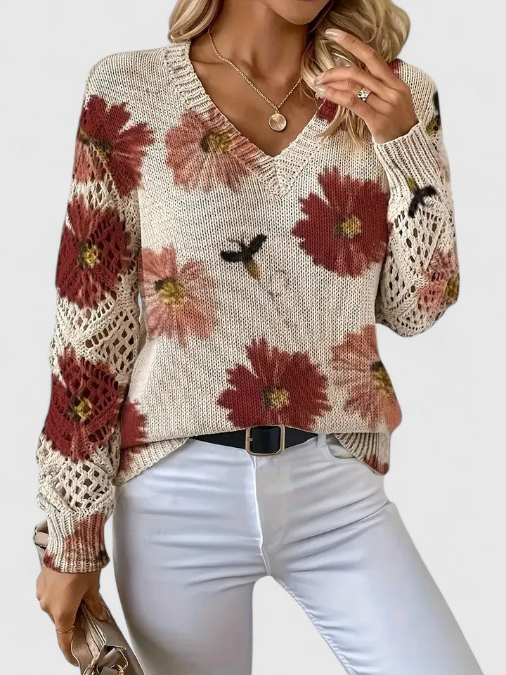 Kaiti | Elegant Floral Sweater