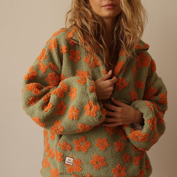 Devin | Floral Softness Fleece Jacket