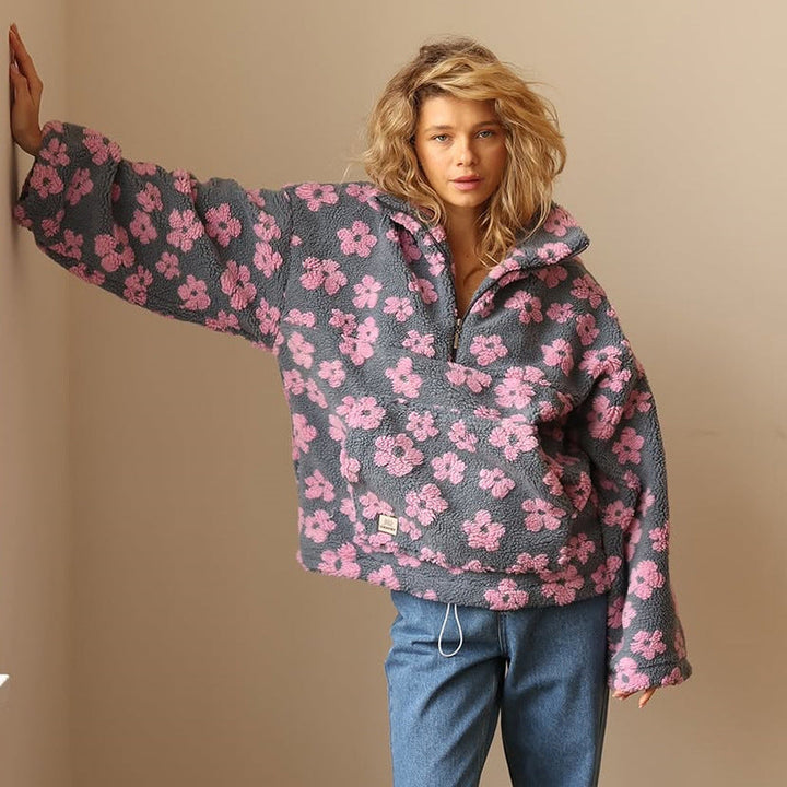 Devin | Floral Softness Fleece Jacket