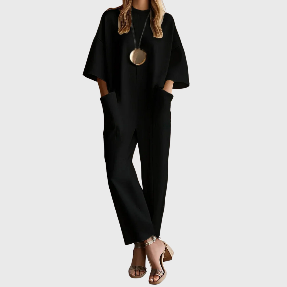 Amedea | Elegant Short-Sleeved Jumpsuit