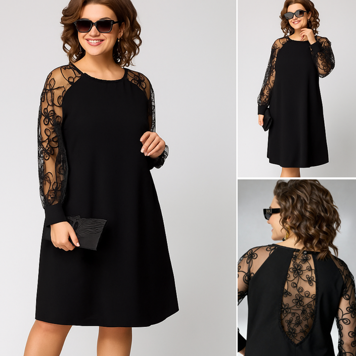 Renie | Sophisticated Lace Dress in Black