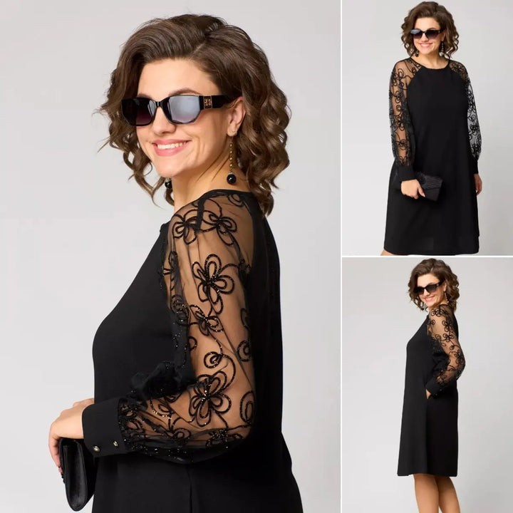 Renie | Sophisticated Lace Dress in Black