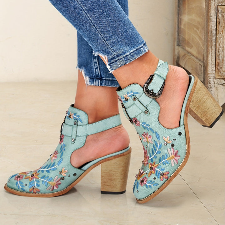 Rosine | Vintage Floral Ankle Boots