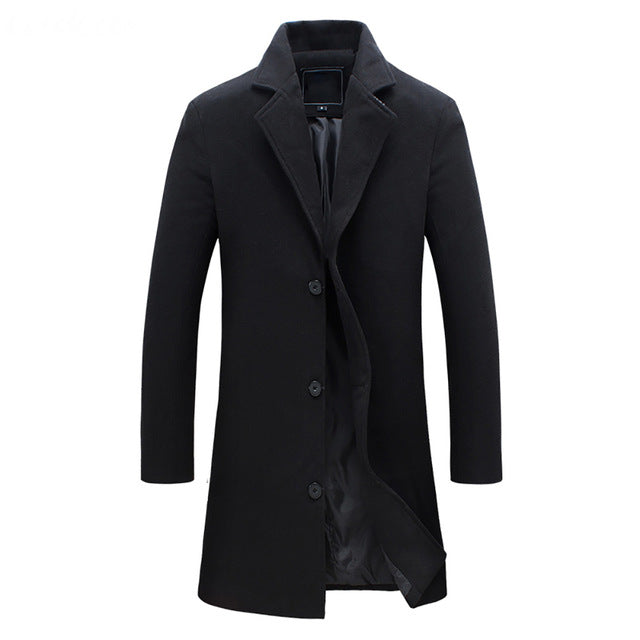 Xavion | Stylish Long Wool Coat