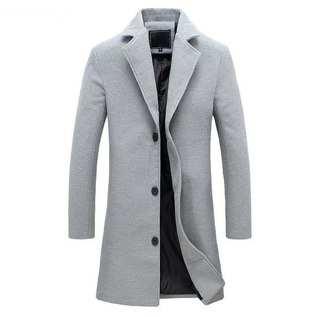 Xavion | Stylish Long Wool Coat