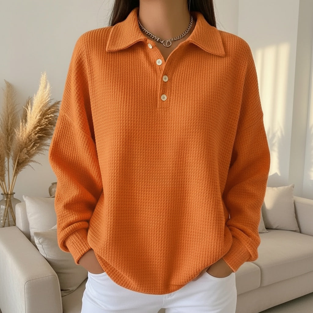Sela | Soft Knit Polo Sweater